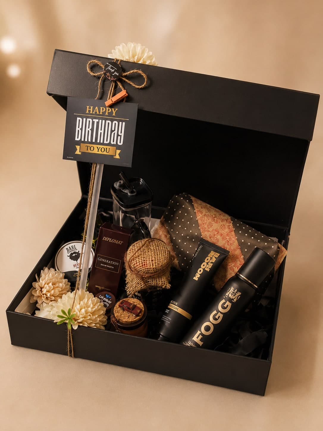 Onyx Birthday Hamper for Him — Handcrafted by Bloom & Beyond
