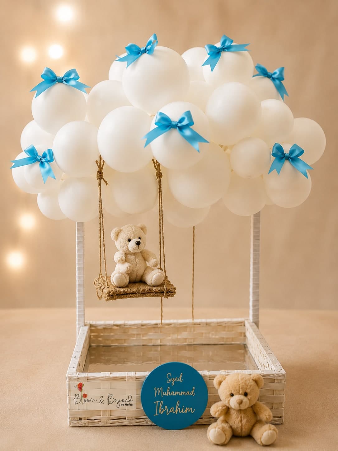 Personalised Newborn Boy Welcome Hamper — Handcrafted by Bloom & Beyond
