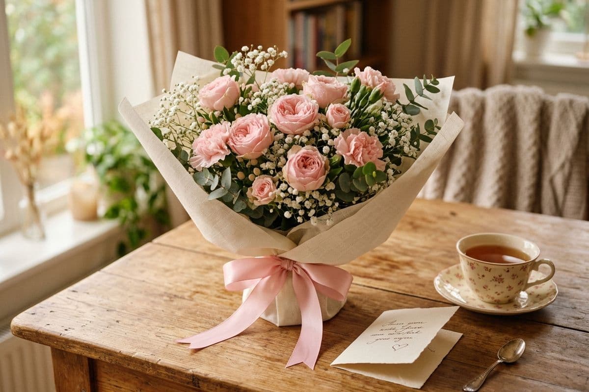 Pink Rose Premium Bouquet — Handcrafted by Bloom & Beyond