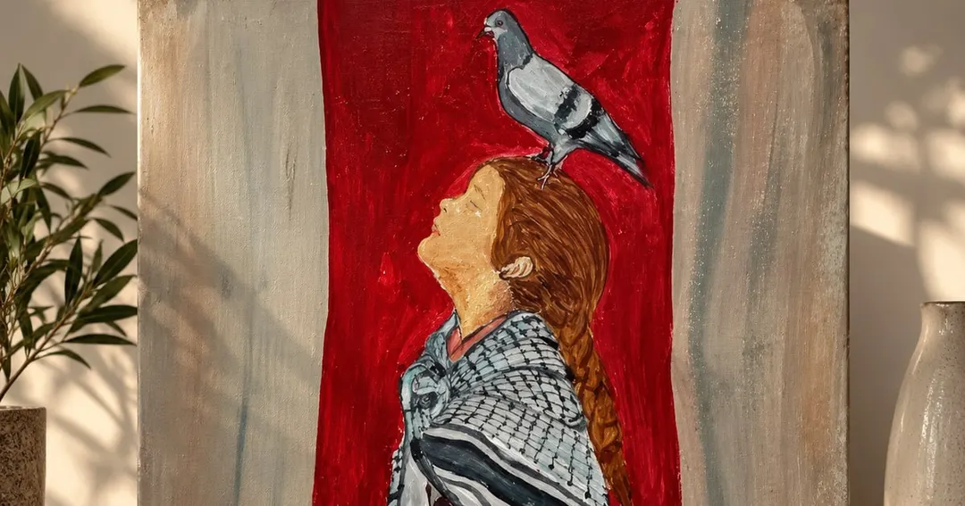 Sumud (A Dove for Palestine), by Hafsa Imran, wide format